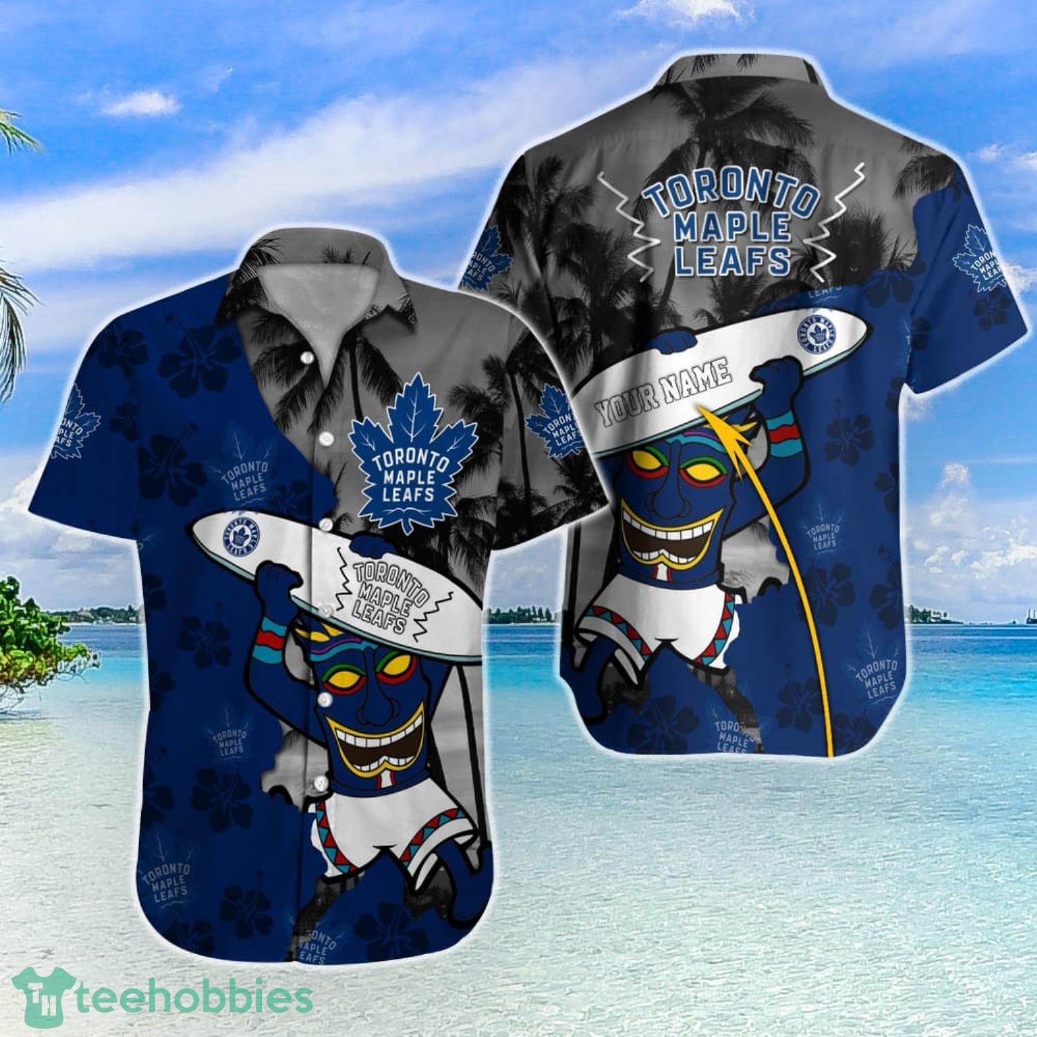 Toronto Maple Leafs NHL Custom Name Tiki Hawaii Men And