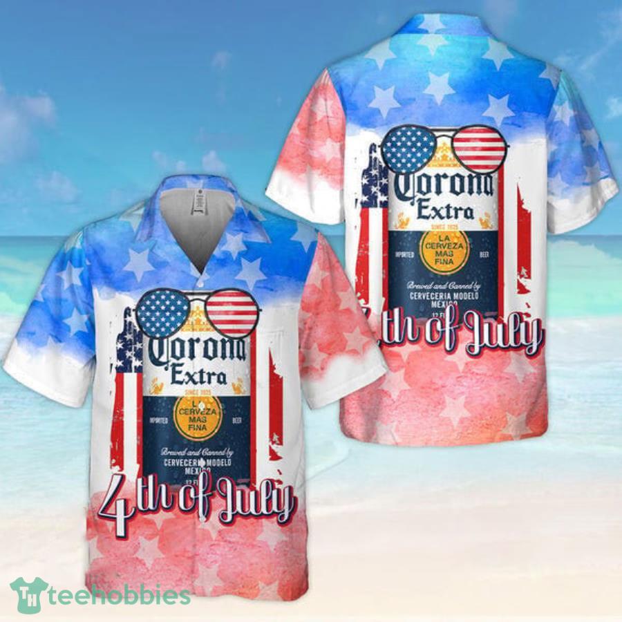 Vintage 4th Of July Patriotic Corona Extra Hawaii Shirt Product Photo 1