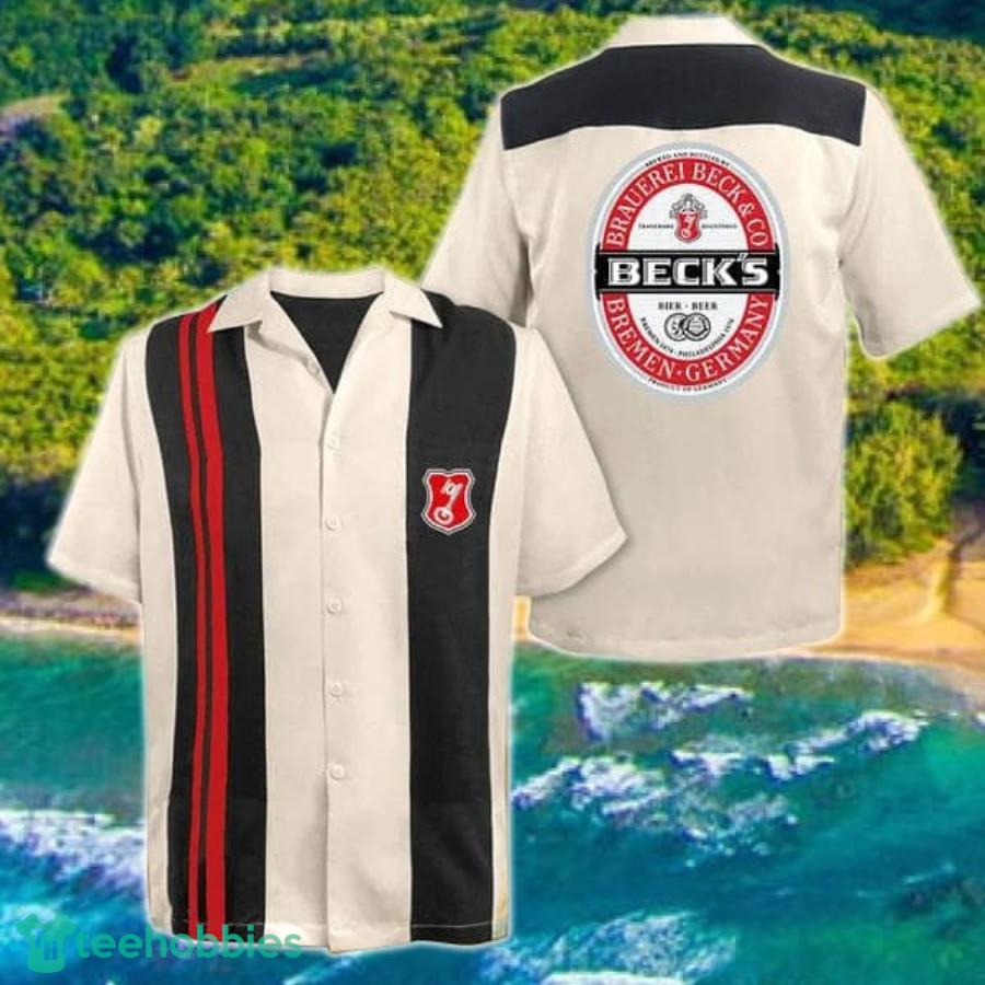 Vintage Beige Beck's Beer Hawaii Shirt Product Photo 1