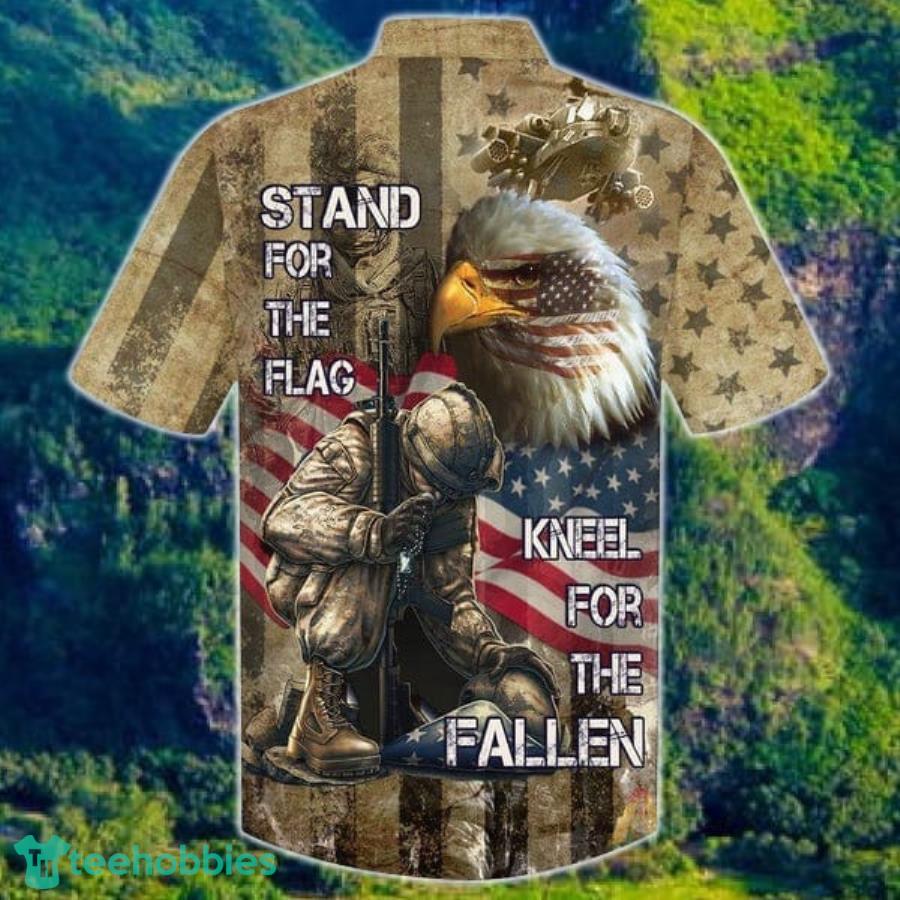 Vintage Stand For The Flag Kneel For The Fallen Veteran Hawaii Shirt Product Photo 2