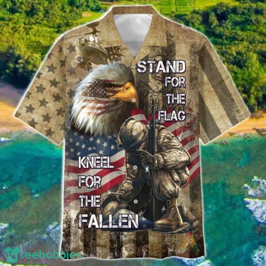 Vintage Stand For The Flag Kneel For The Fallen Veteran Hawaii Shirt Product Photo 1