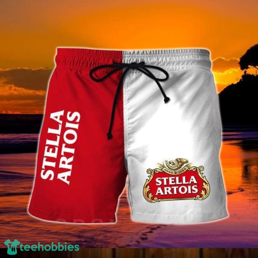 Vintage Stella Artois Hawaiian Shorts Product Photo 1