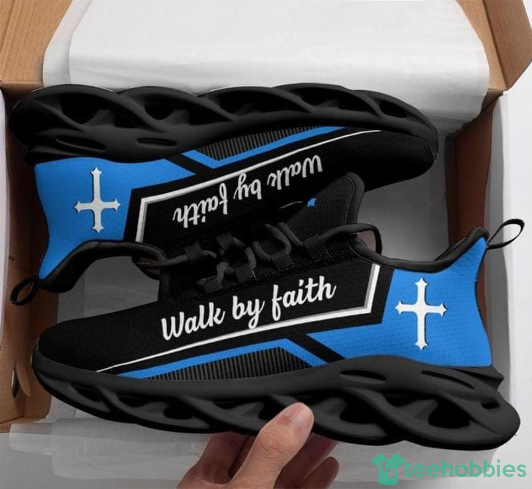 Walk By Faith Christian Jesus Cross Max Soul Shoes For Men And Women
