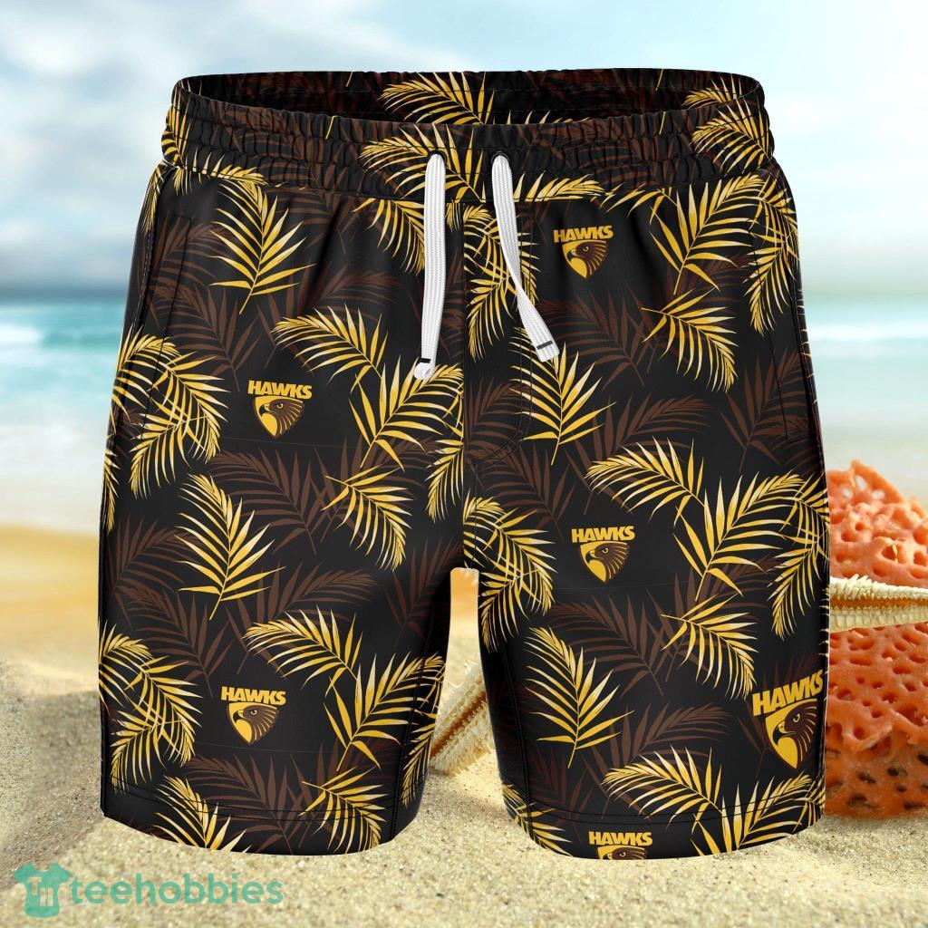 AFL Hawthorn 'Volley' Swim Hawaiian Short image AFL Hawthorn 'Volley' Swim Hawaiian Short - AFL Hawthorn 'Volley' Swim Hawaiian Short