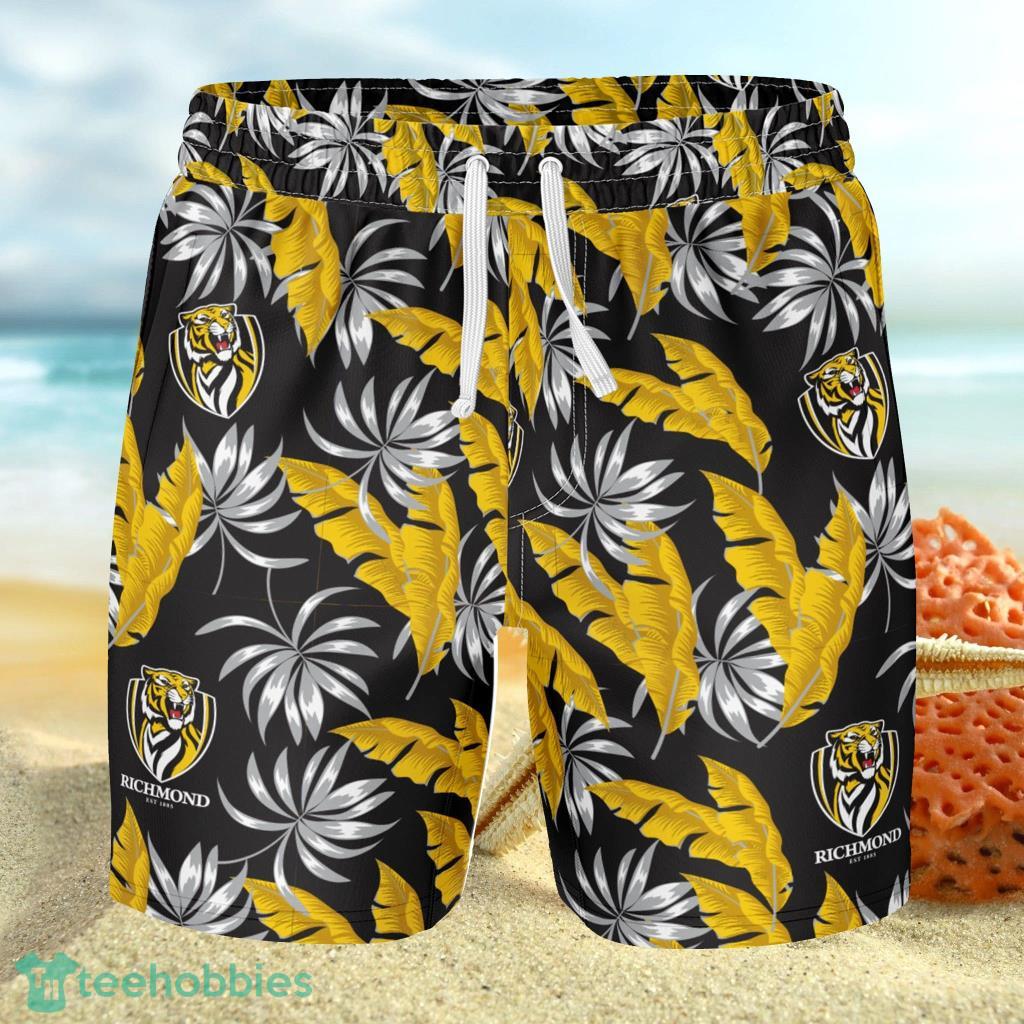 AFL Richmond Tigers 'Paradise' Volley Swim Hawaiian Short image AFL Richmond Tigers 'Paradise' Volley Swim Hawaiian Short - AFL Richmond Tigers 'Paradise' Volley Swim Hawaiian Short