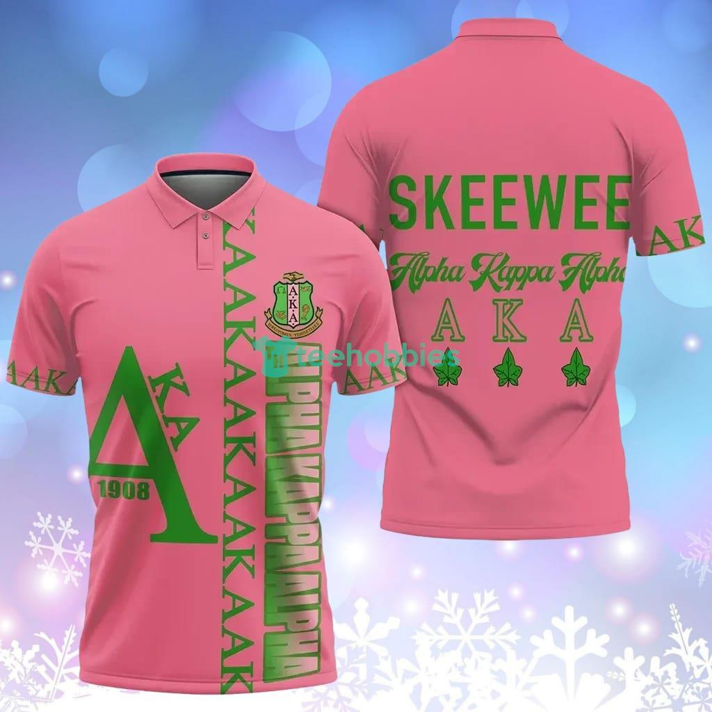Africa Zone Pink Alpha Kappa Alpha Polo Shirt - Africa Zone Polo - Pink Alpha Kappa Alpha Polo Shirt J90