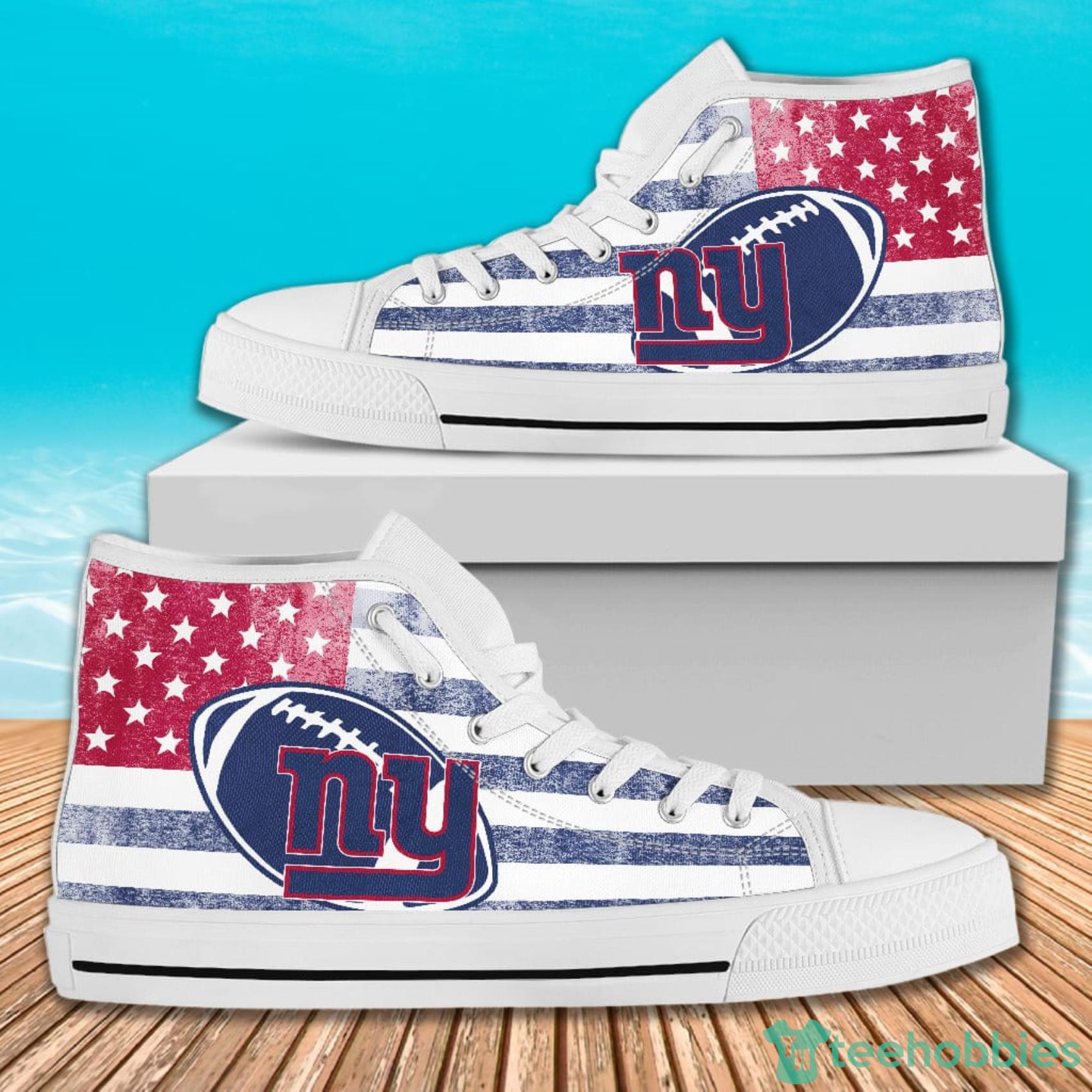 American Flag Rugby New York Giants High Top Canvas Shoes For Men And Women Product Photo 2