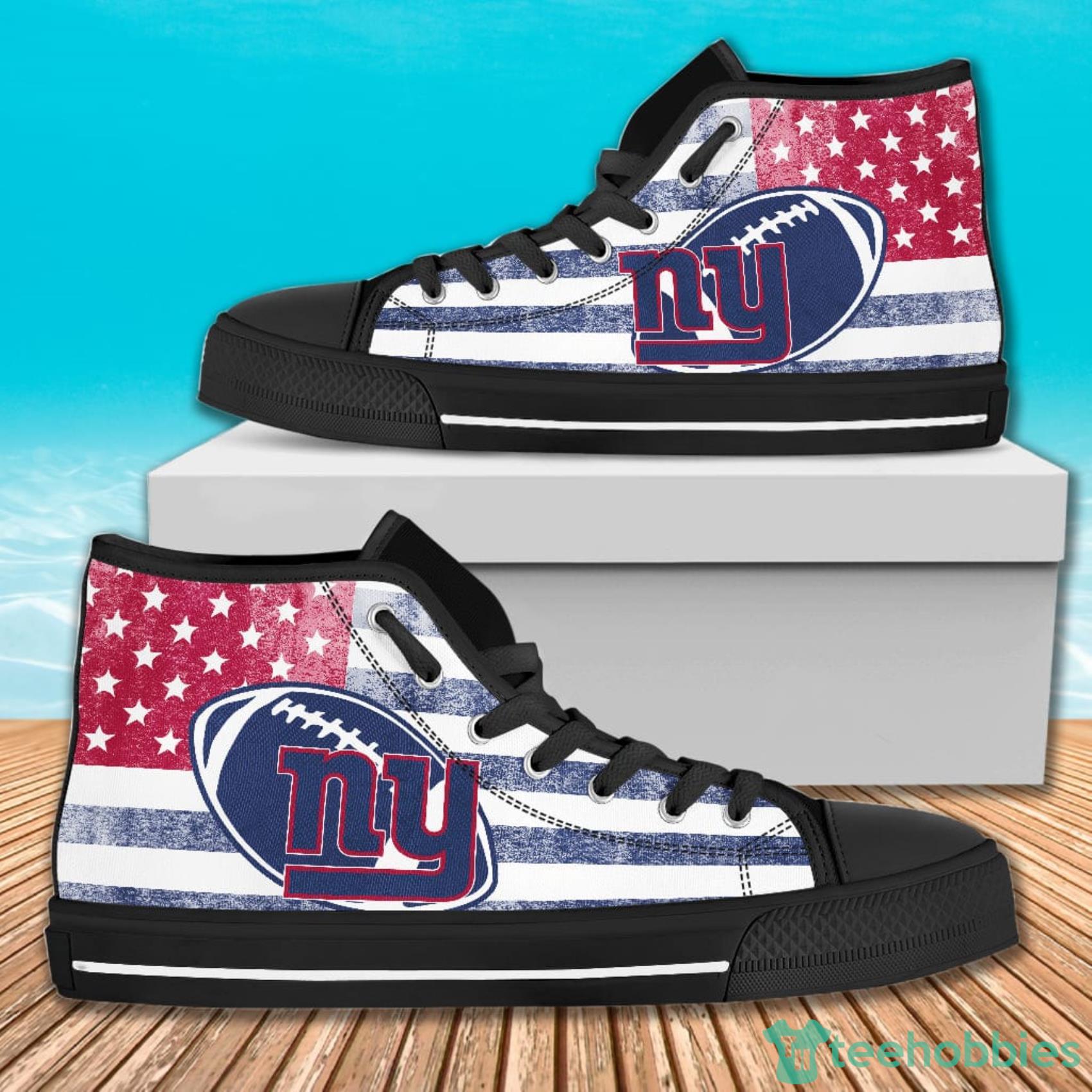 American Flag Rugby New York Giants High Top Canvas Shoes For Men And Women Product Photo 1