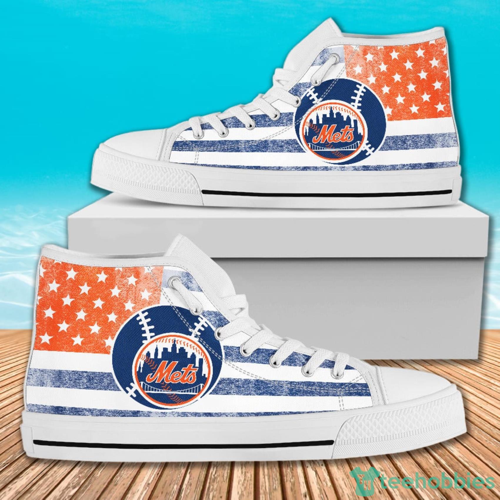 American Flag Rugby New York Mets High Top Canvas Shoes For Men And Women Product Photo 2
