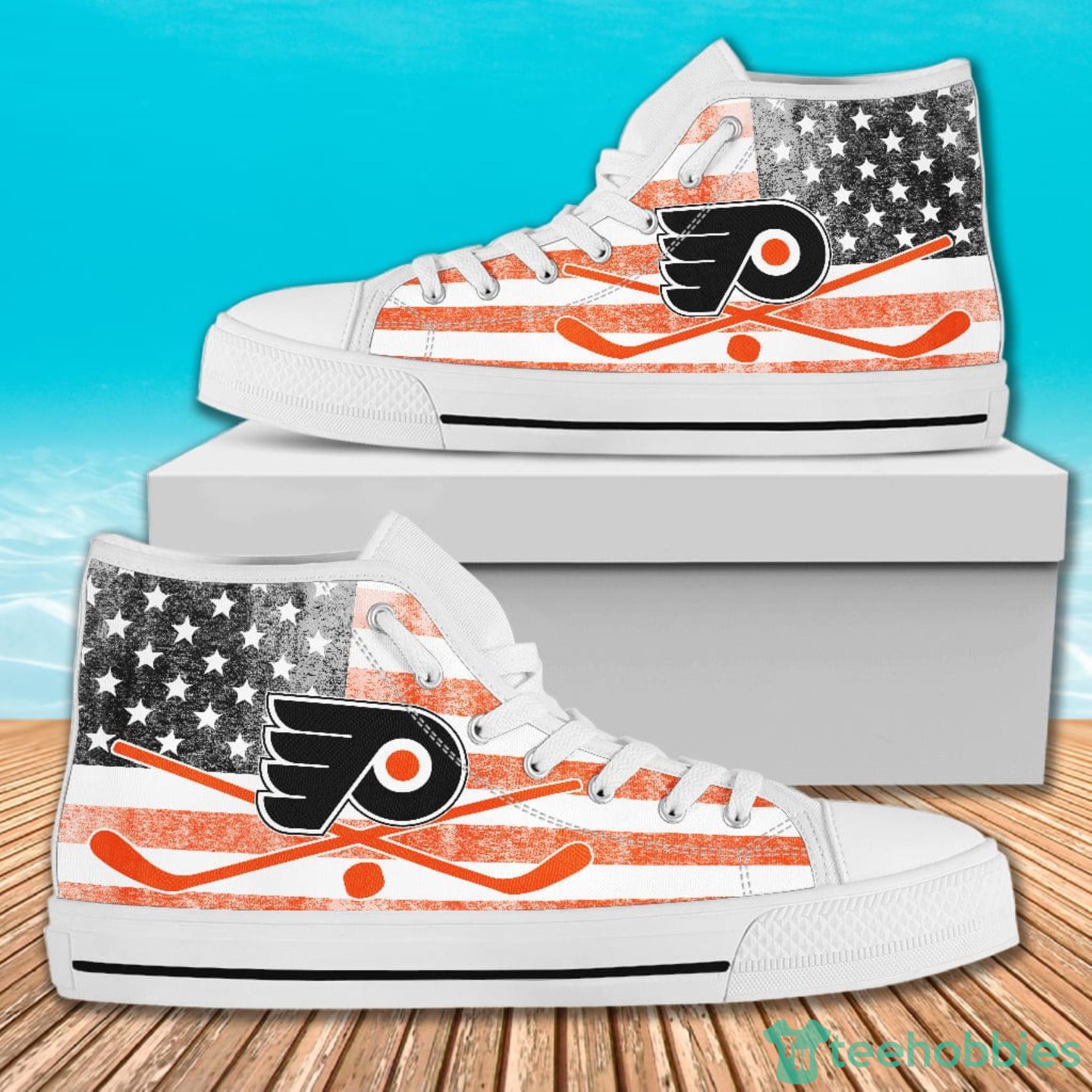 American Flag Rugby Philadelphia Flyers High Top Canvas Shoes For Men And Women Product Photo 2