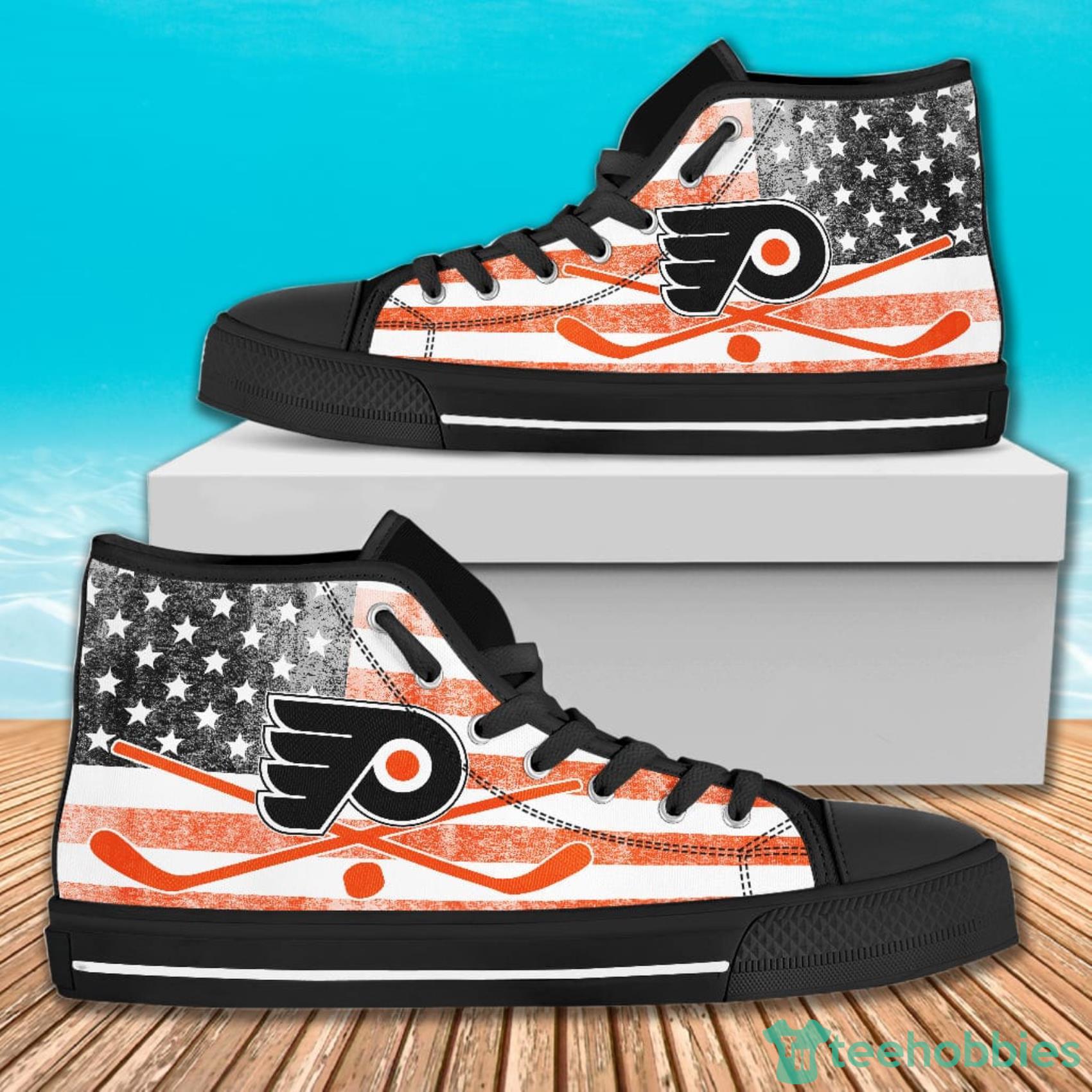 American Flag Rugby Philadelphia Flyers High Top Canvas Shoes For Men And Women Product Photo 1