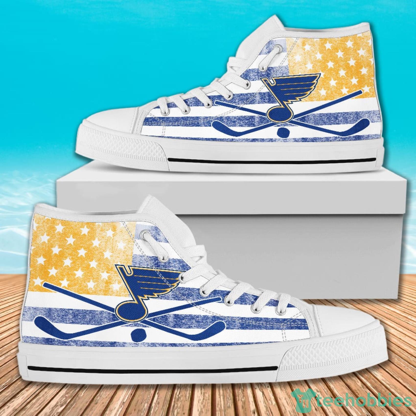 American Flag Rugby St. Louis Blues High Top Canvas Shoes For Men And Women Product Photo 2