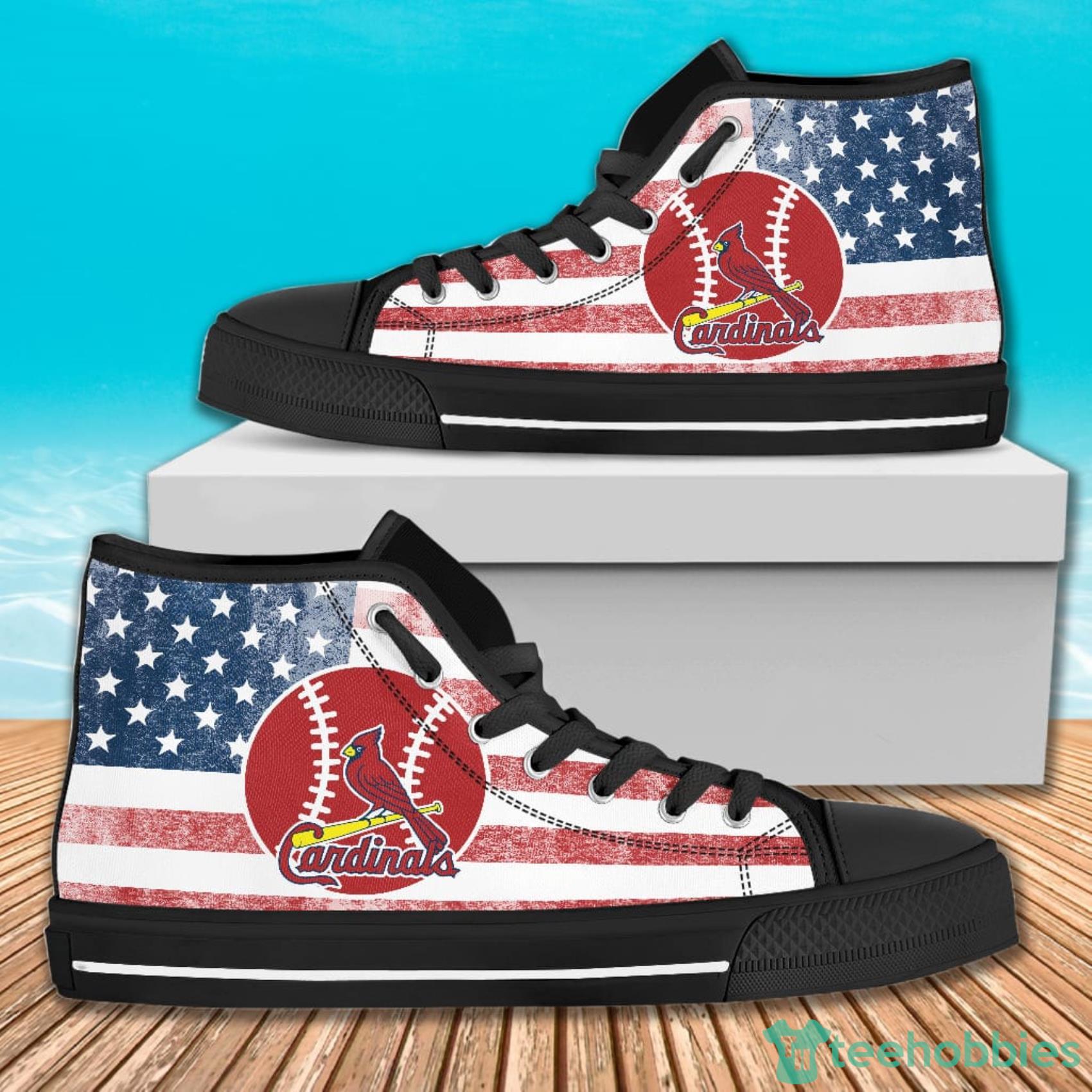 American Flag Rugby St. Louis Cardinals High Top Canvas Shoes For Men And Women Product Photo 1