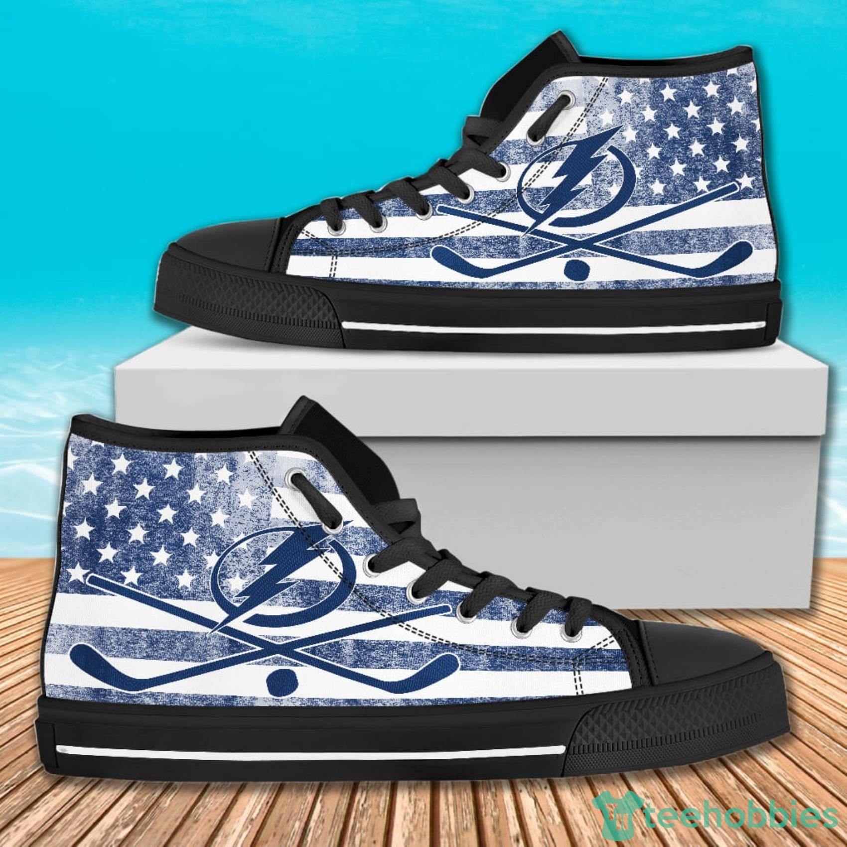 American Flag Rugby Tampa Bay Lightning High Top Canvas Shoes For Men And Women Product Photo 1