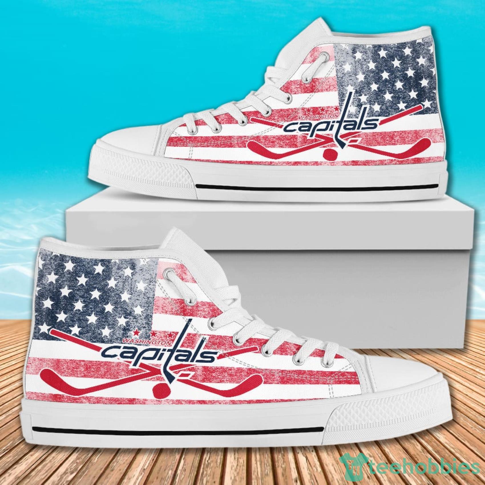 American Flag Rugby Washington Capitals High Top Canvas Shoes For Men And Women Product Photo 2