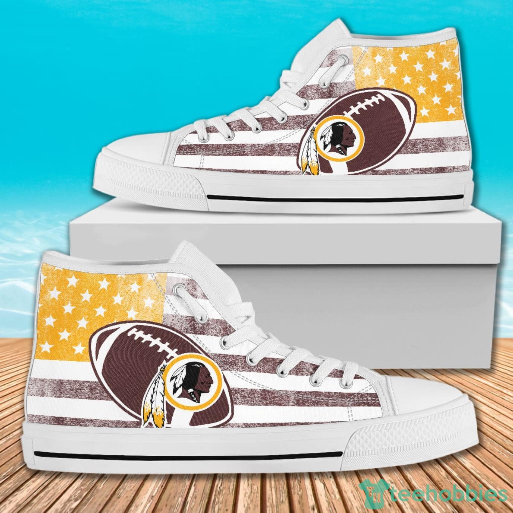 American Flag Rugby Washington Redskins High Top Canvas Shoes For Men And Women Product Photo 2