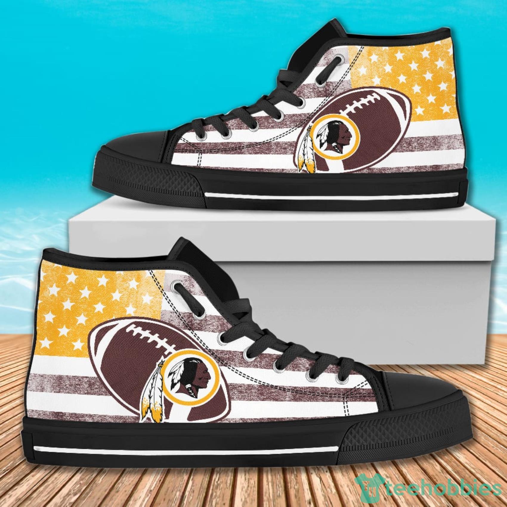 American Flag Rugby Washington Redskins High Top Canvas Shoes For Men And Women Product Photo 1