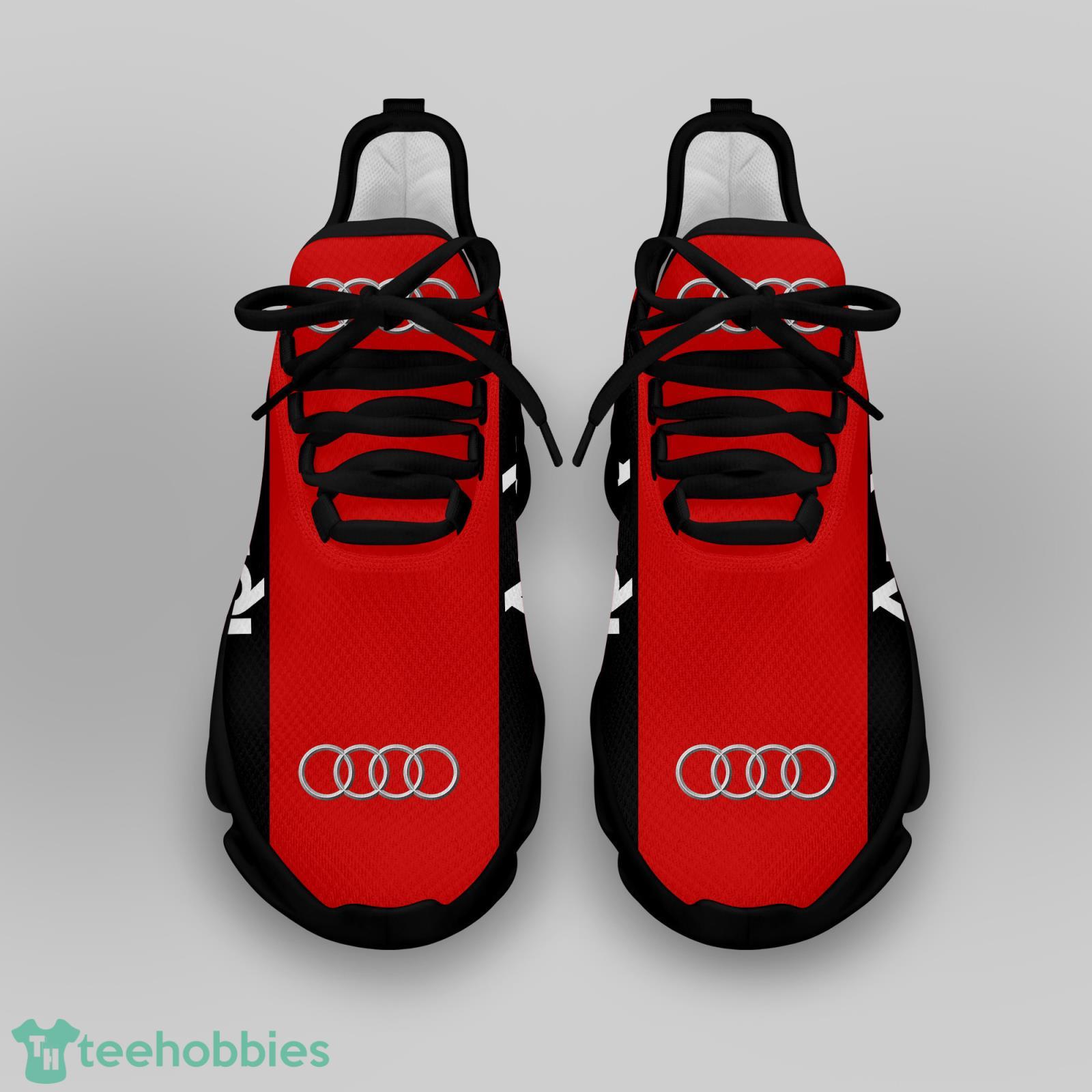 Audi Sport Men And Women Running Sneakers Ver 40 Red Striped Max