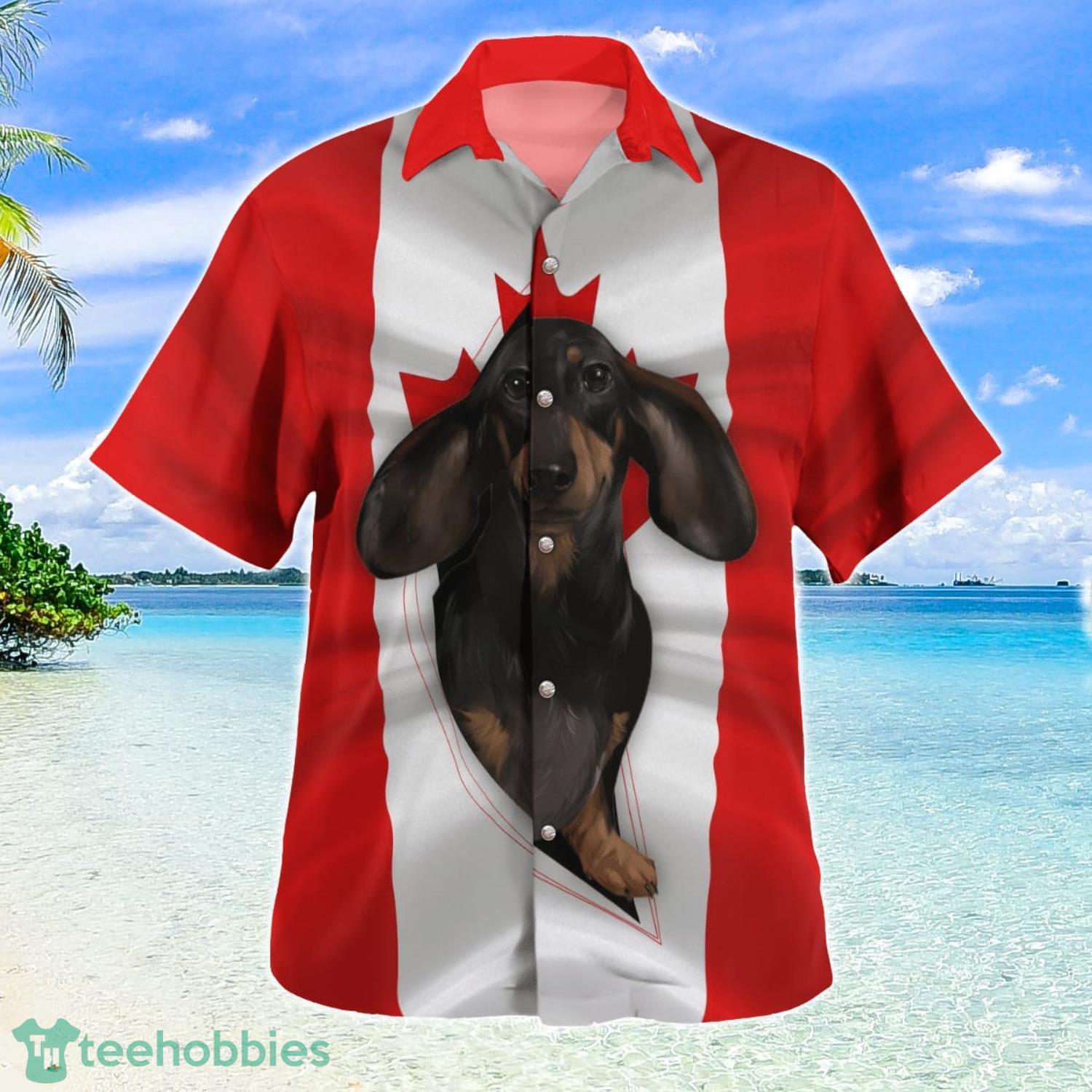 Canada Day Dachshund Flag Aloha Red Hawaiian Shirt Gift For Summer Vacation Product Photo 2 Canada Day Dachshund Flag Aloha Red Hawaiian Shirt Gift For Summer Vacation Product Photo 2