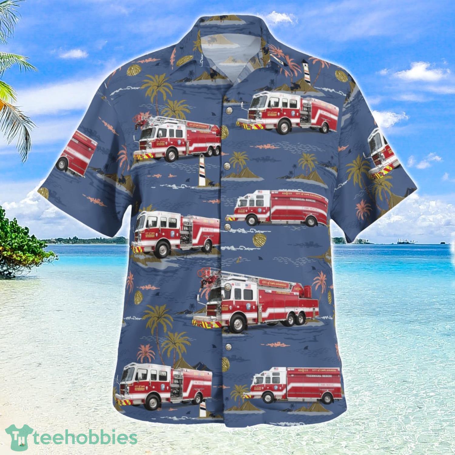 Cape Girardeau Fire Department Beach Lover Aloha Summer Gift Hawaiian Shirt image Cape Girardeau Fire Department Beach Lover Aloha Summer Gift Hawaiian Shirt Product Photo 3
