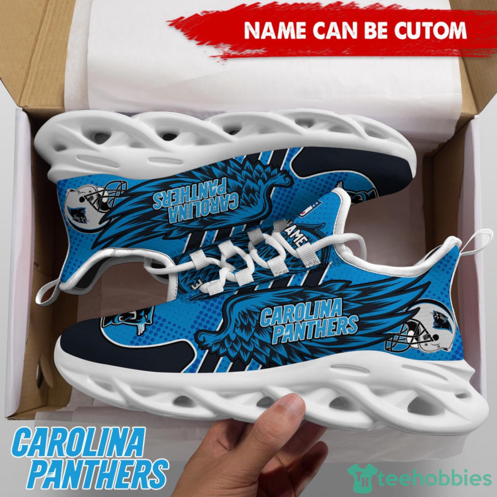 Carolina Panthers NFL Custom Name Angle Wings Max Soul Shoes Gift For Fans Product Photo 3