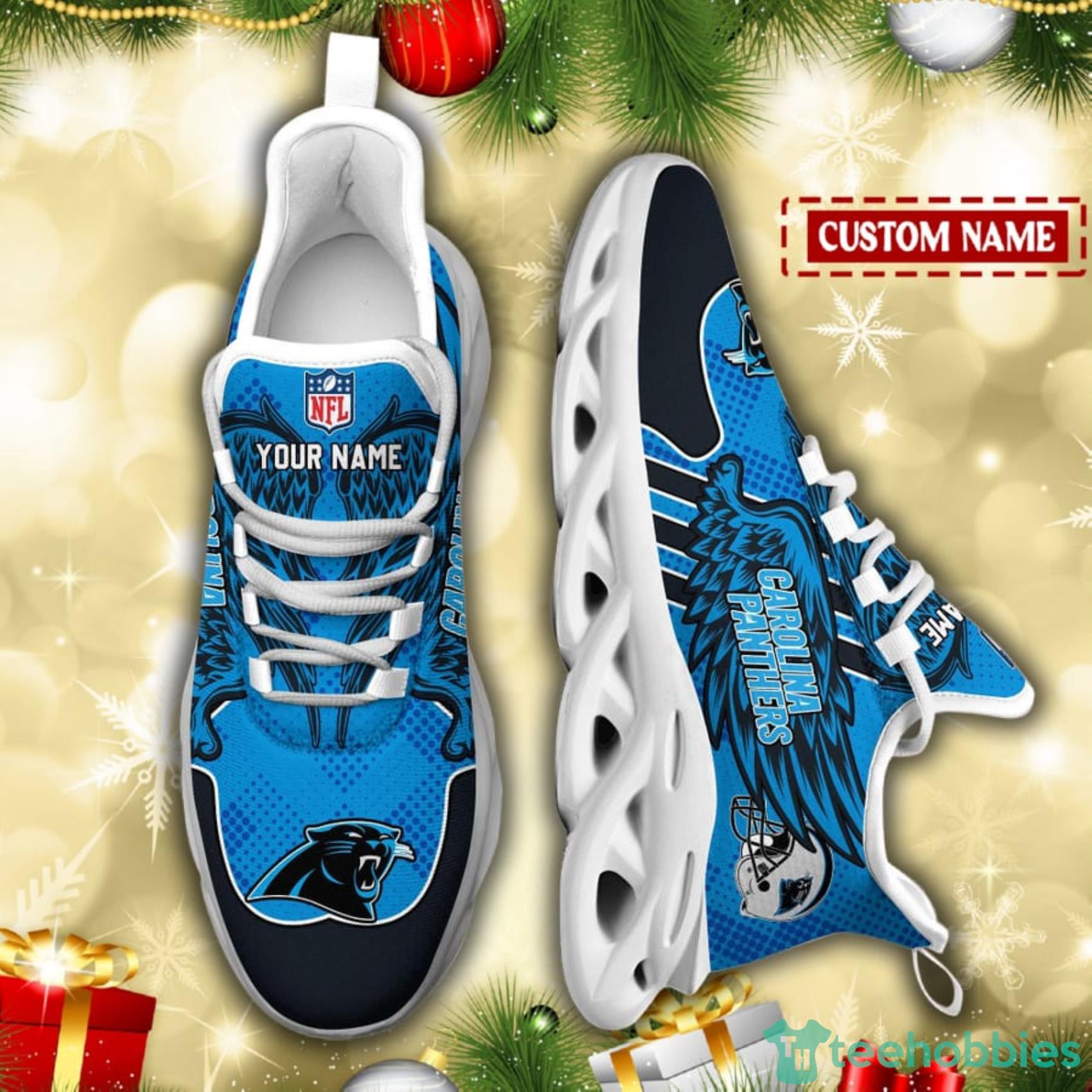 Carolina Panthers NFL Custom Name Angle Wings Max Soul Shoes Gift For Fans Product Photo 4