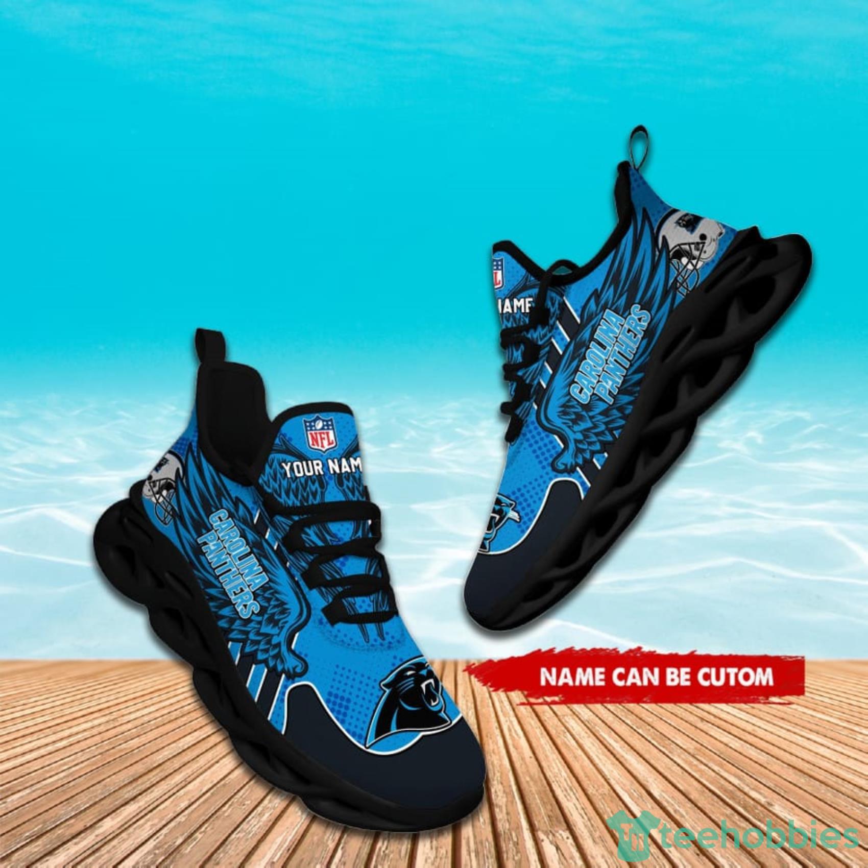 Carolina Panthers NFL Custom Name Angle Wings Max Soul Shoes Gift For Fans Product Photo 5
