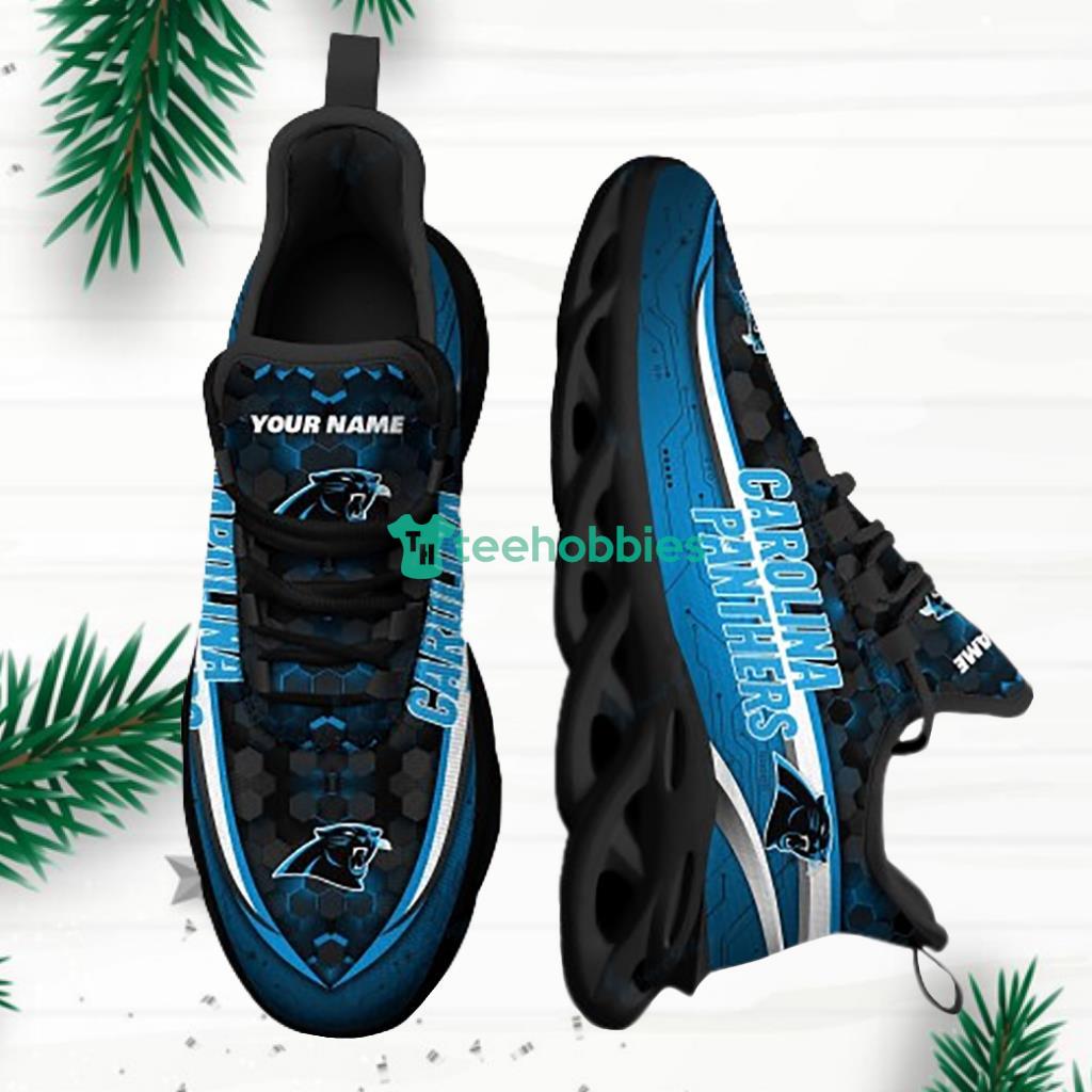Carolina Panthers Personalized Running Sneakers Max Soul Shoes Gift For Fan - Carolina Panthers Personalized Running Sneakers Max Soul Shoes Gift For Fan