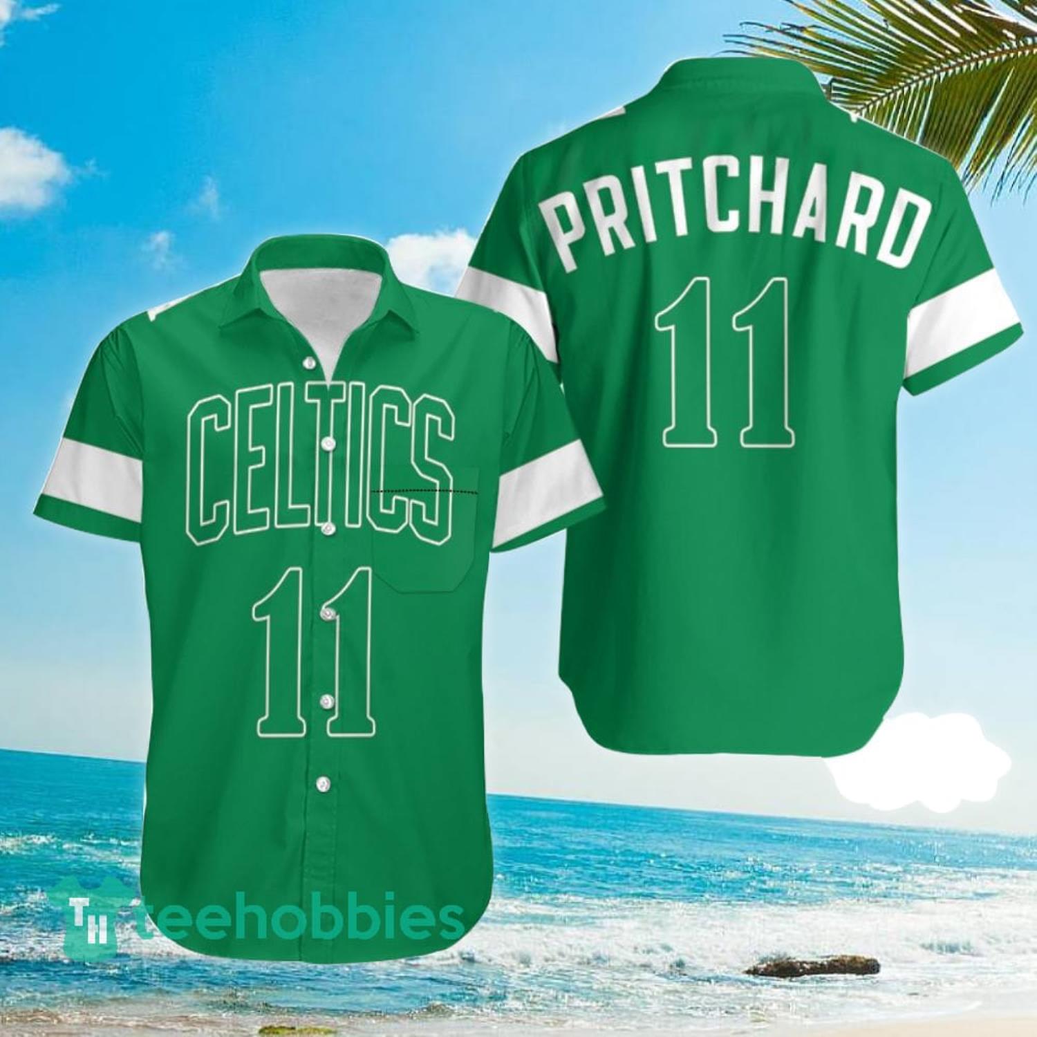 Celtics Payton Pritchard 2020 21 Earned Edition Green Jersey Hawaiian Shirt For Fans image Celtics Payton Pritchard 2020-21 Earned Edition Green Jersey Hawaiian Shirt For Fans Product Photo 2