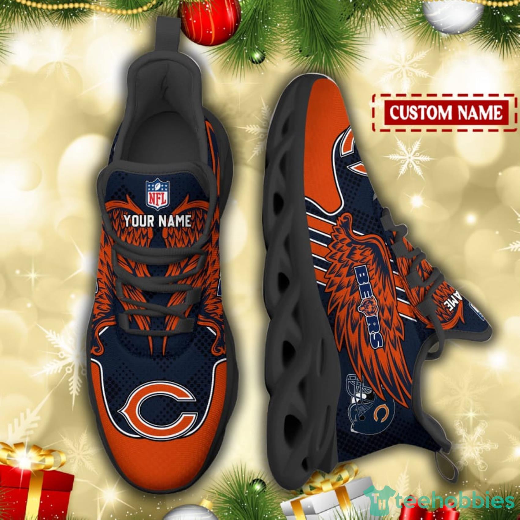 Chicago Bears NFL Custom Name Angle Wings Max Soul Shoes Gift For Fans Product Photo 2