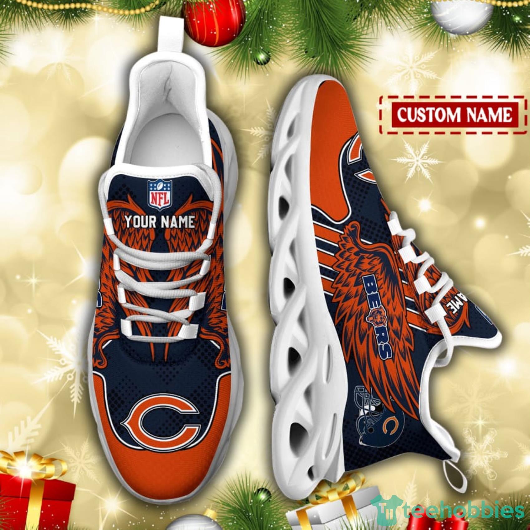 Chicago Bears NFL Custom Name Angle Wings Max Soul Shoes Gift For Fans Product Photo 4