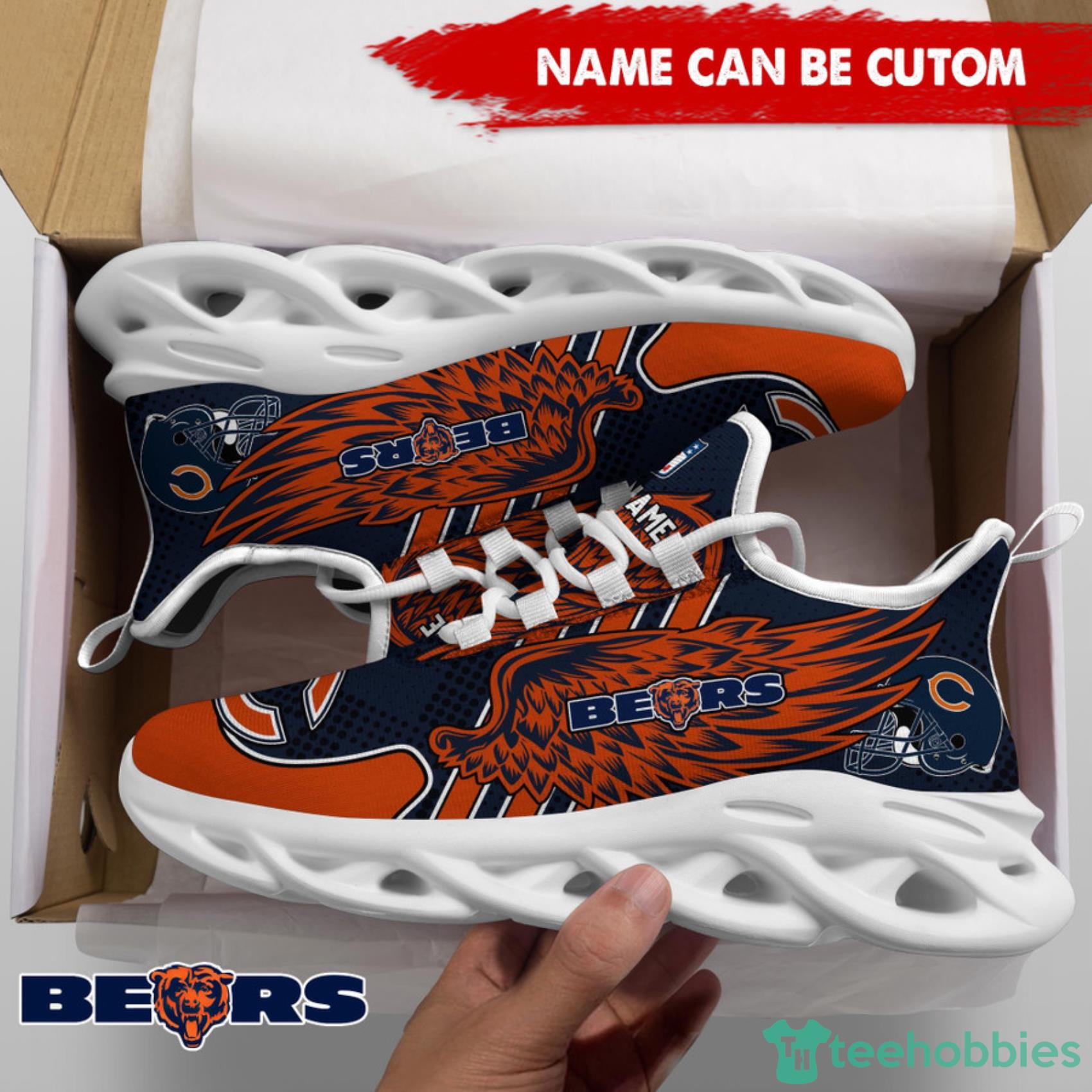Chicago Bears NFL Custom Name Angle Wings Max Soul Shoes Gift For Fans Product Photo 5