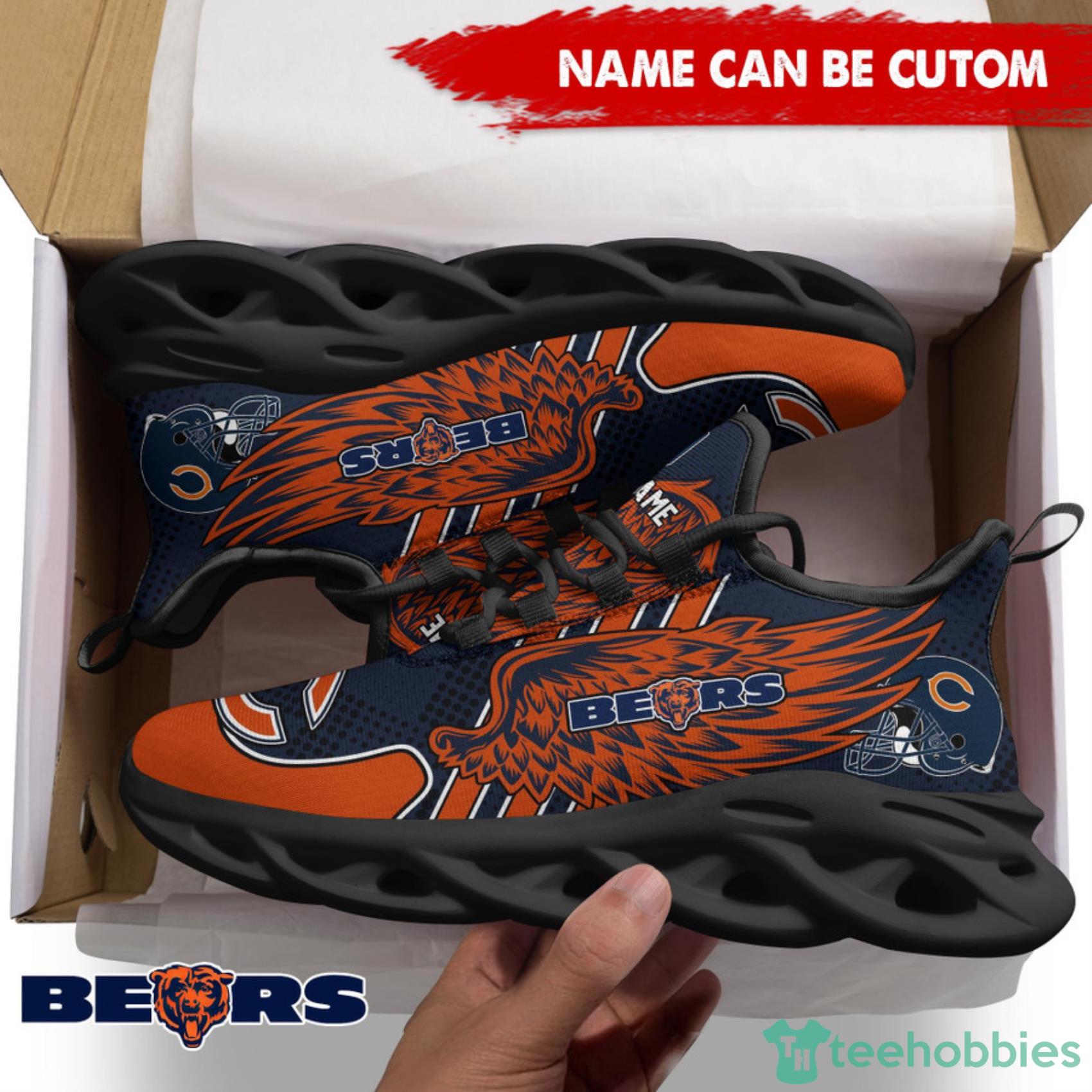 Chicago Bears NFL Custom Name Angle Wings Max Soul Shoes Gift For Fans Product Photo 1