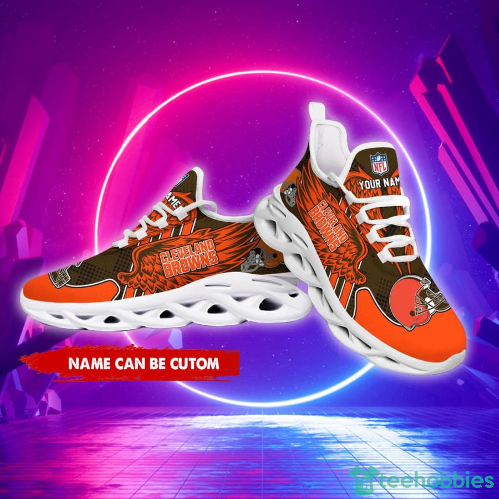 Cleveland Browns NFL Custom Name Angle Wings Max Soul Shoes Gift For Fans Product Photo 3