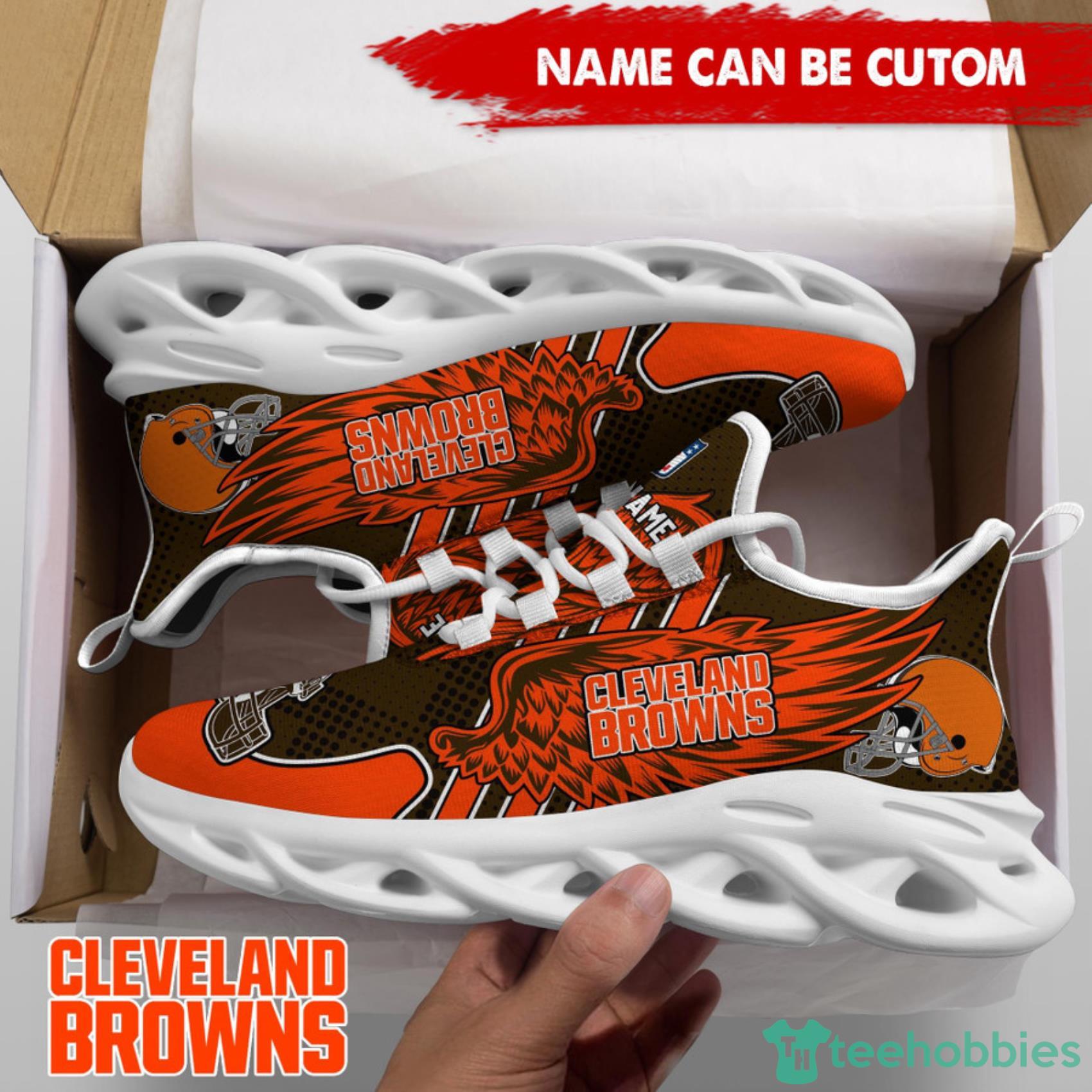 Cleveland Browns NFL Custom Name Angle Wings Max Soul Shoes Gift For Fans Product Photo 4
