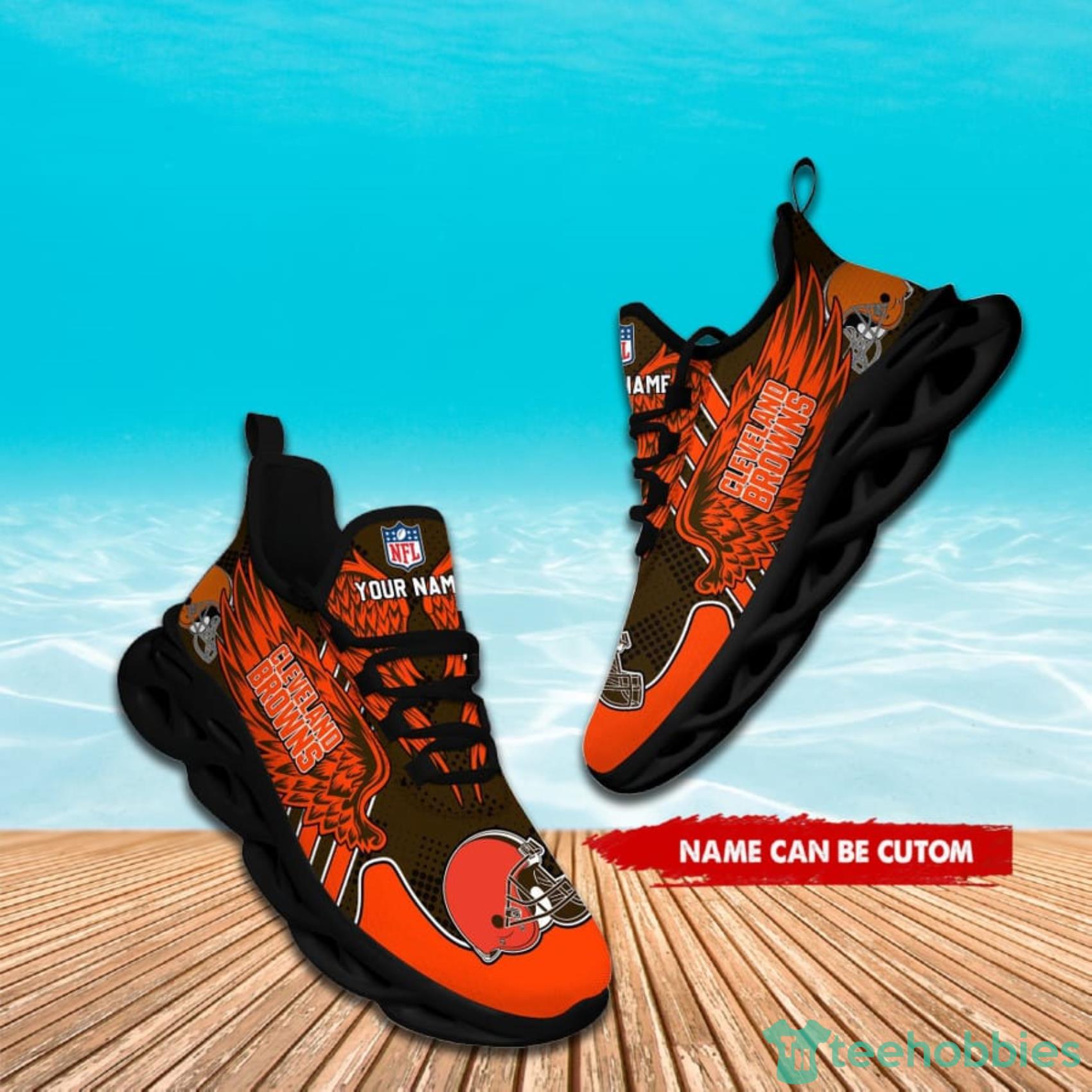 Cleveland Browns NFL Custom Name Angle Wings Max Soul Shoes Gift For Fans Product Photo 6