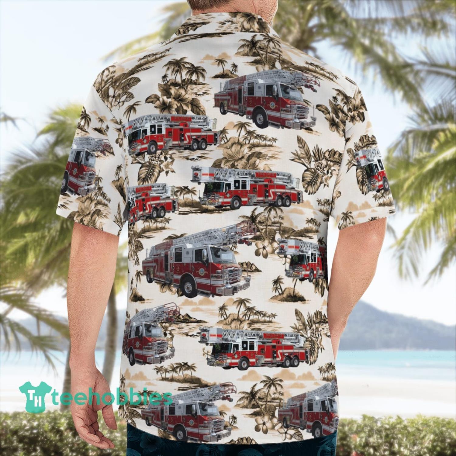 Coral Gables Fire Department Summer Beach Aloha Hawaiian Shirt Product Photo 2 Coral Gables Fire Department Summer Beach Aloha Hawaiian Shirt Product Photo 2