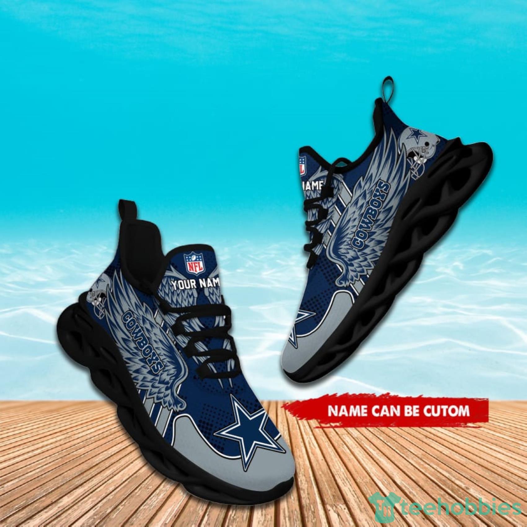 Dallas Cowboys NFL Custom Name Angle Wings Max Soul Shoes Gift For Fans Product Photo 6