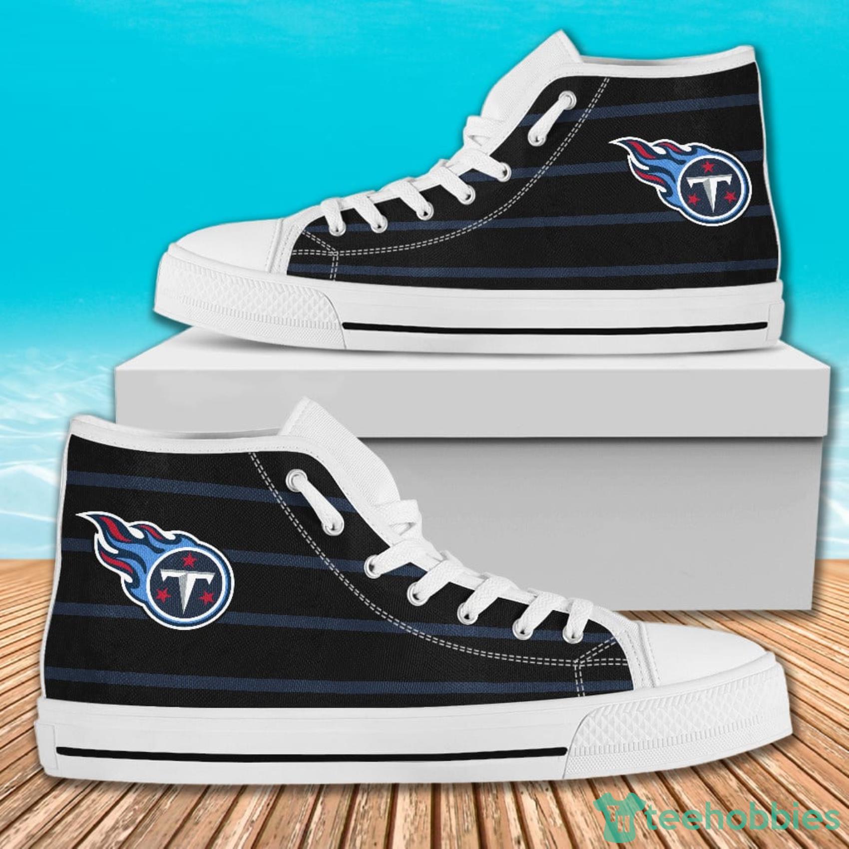 Edge Straight Perfect Circle Tennessee Titans High Top Canvas Shoes For Men And Women Product Photo 2