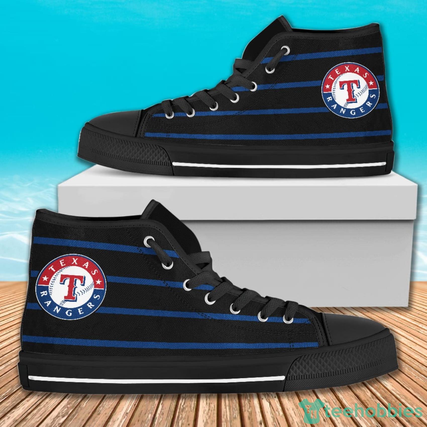 Edge Straight Perfect Circle Texas Rangers High Top Canvas Shoes For Men And Women Product Photo 1