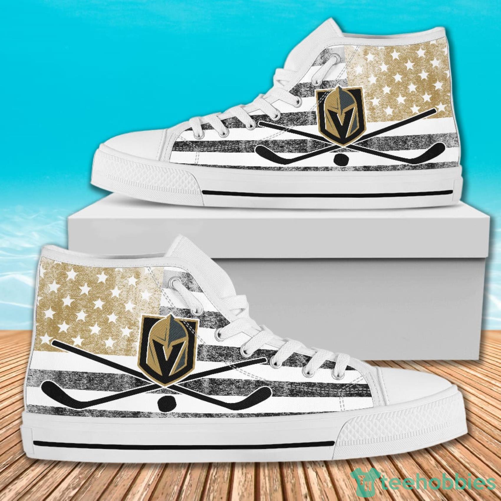 Flag Rugby Vegas Golden Knights High Top Canvas Shoes For Men And Women Product Photo 2