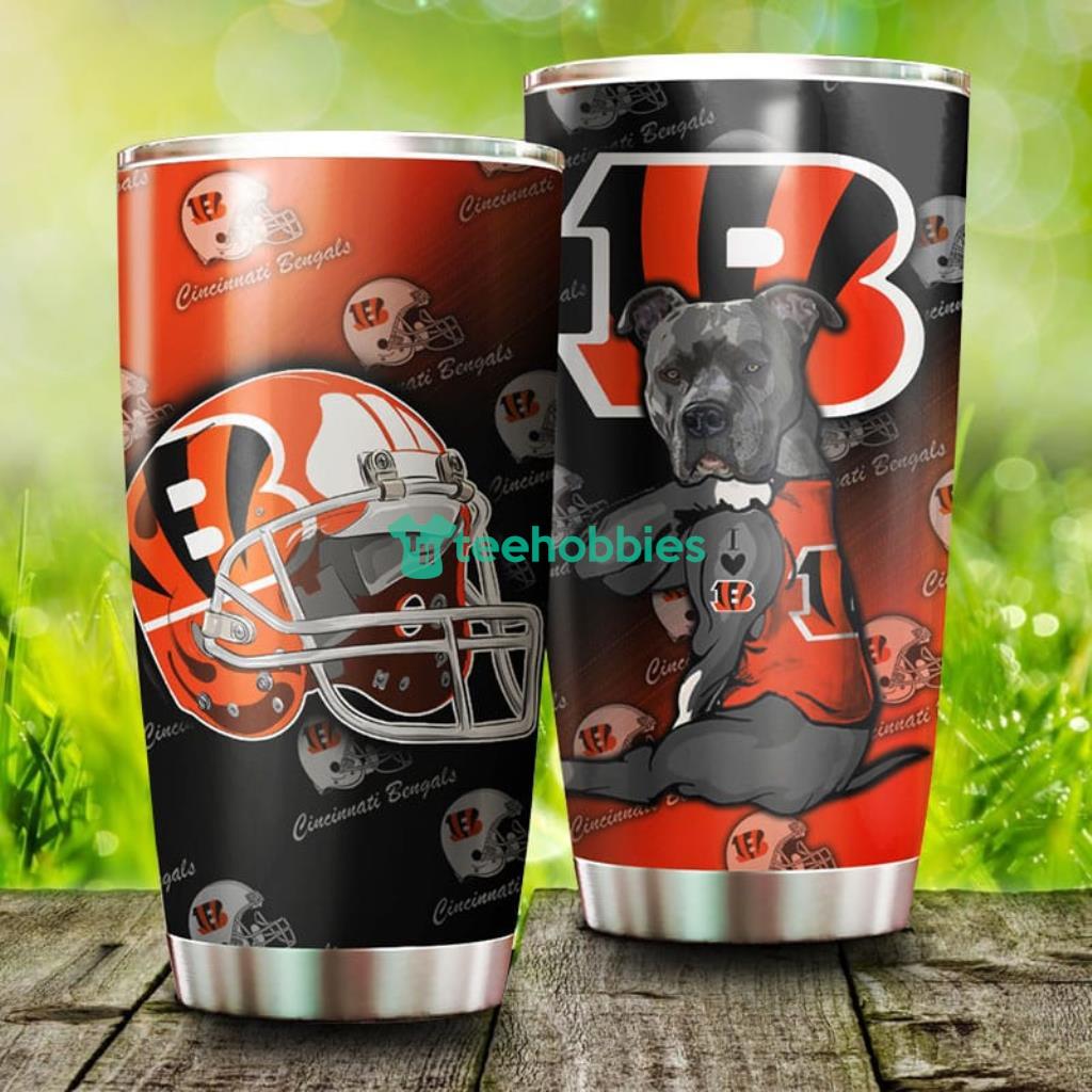 NFL Cincinnati Bengals Personalized 30oz Black Stainless Steel Tumbler