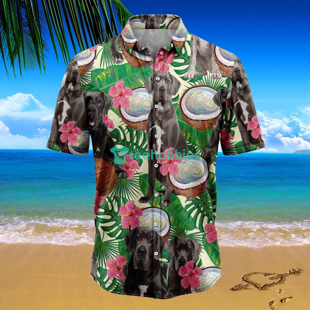 Great Dane Tropical Coconut Tropical Hawaiian Shirt For Men And Women - Great Dane Tropical Coconut Tropical Hawaiian Shirt For Men And Women