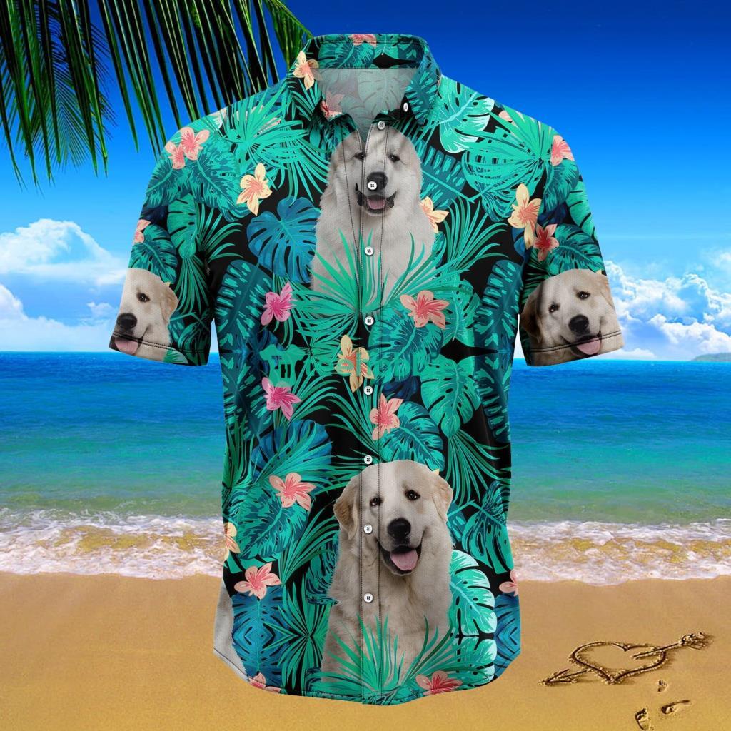 Great Pyrenees Tropical Hawaiian Shirt For Men And Women - Great Pyrenees Tropical Hawaiian Shirt For Men And Women