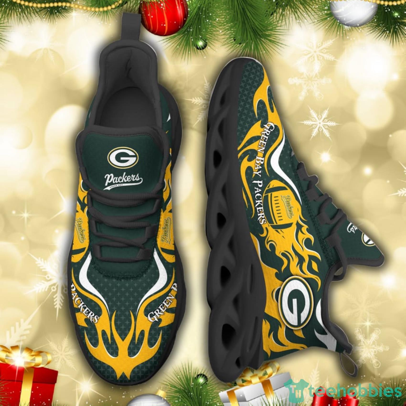 Green Bay Packers NFL Fire Ball AOP Print Max Soul Shoes Gift For Fans Product Photo 3