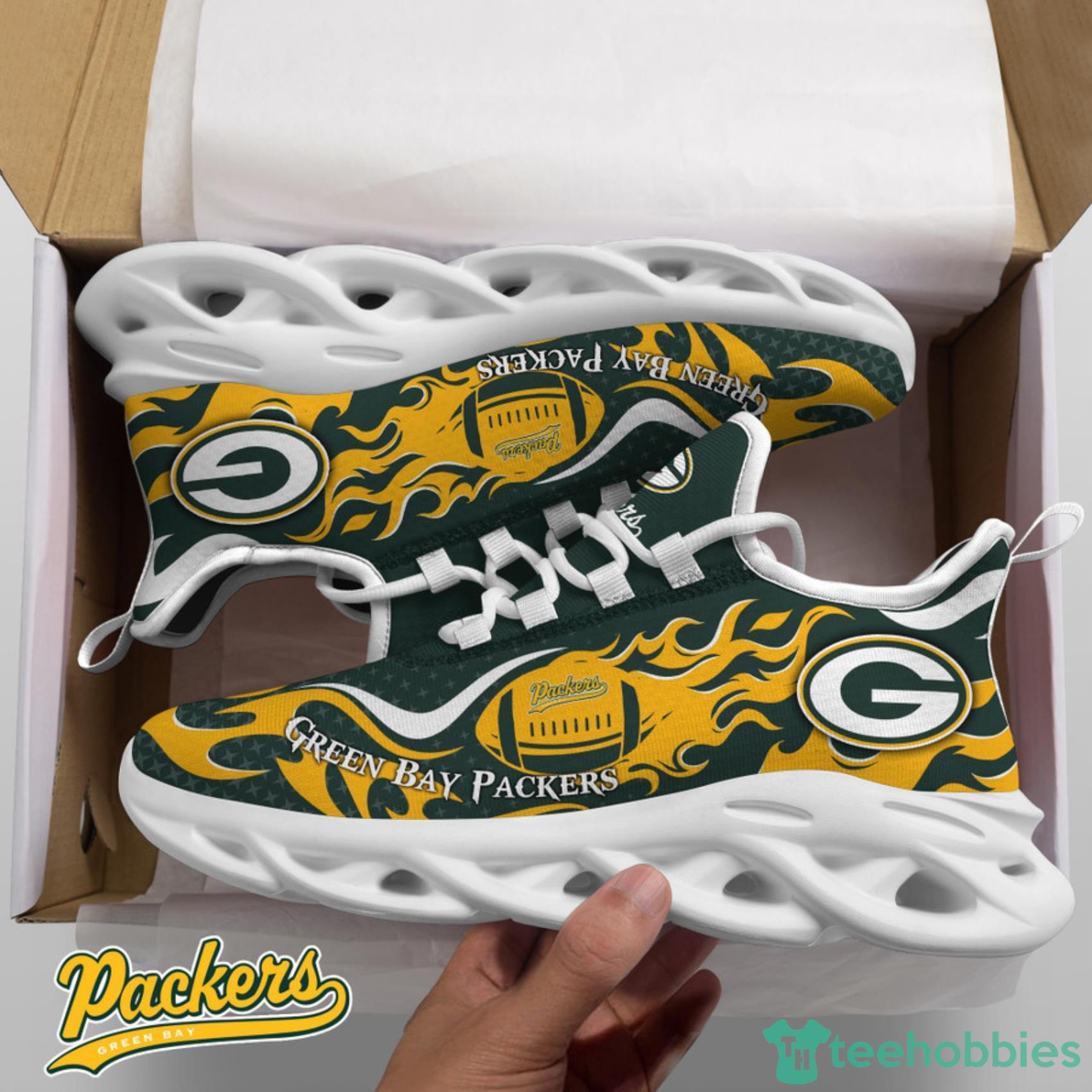 Green Bay Packers NFL Fire Ball AOP Print Max Soul Shoes Gift For Fans Product Photo 5