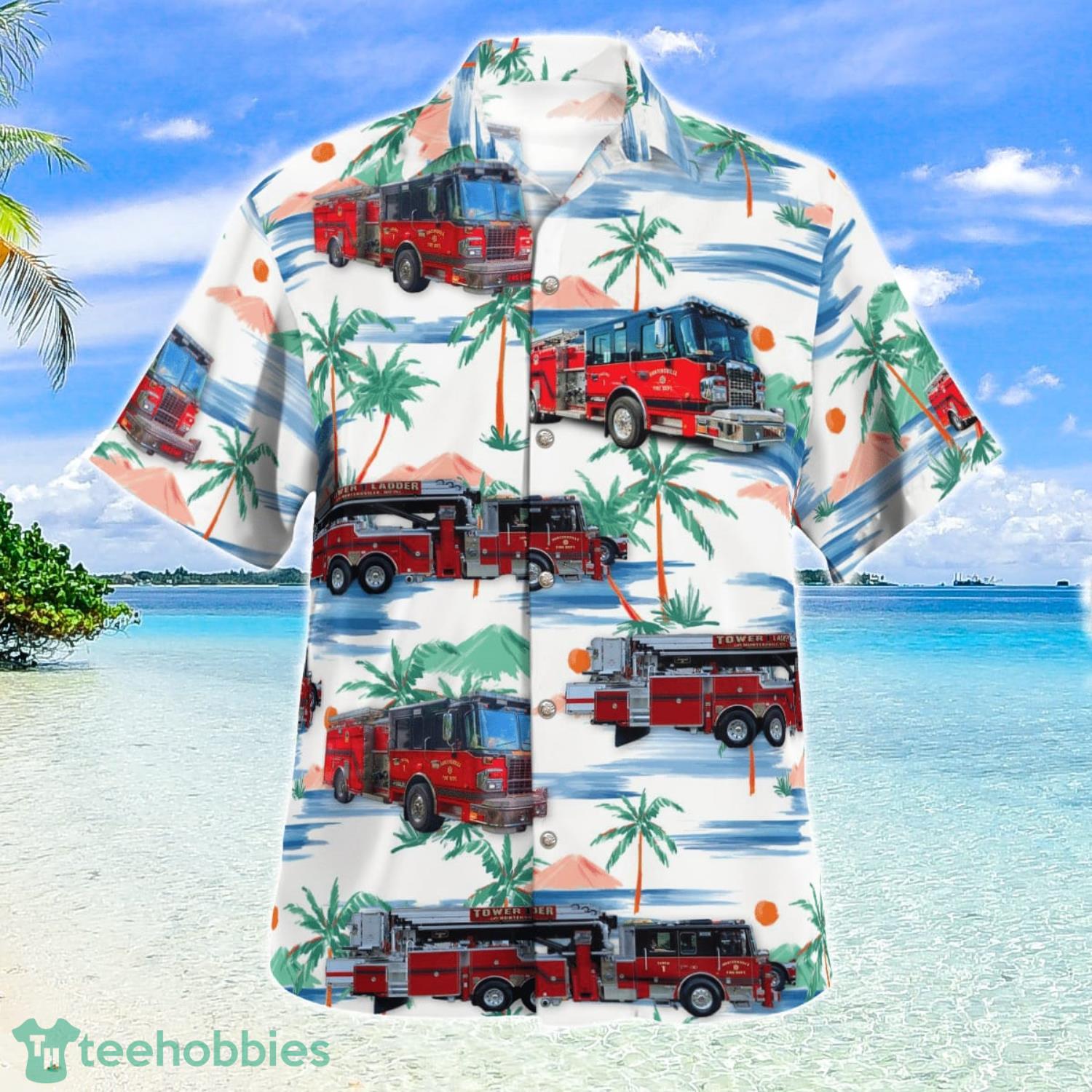 Huntersville Fire Department Beach Lover Aloha Summer Gift Hawaiian Shirt Product Photo 2 Huntersville Fire Department Beach Lover Aloha Summer Gift Hawaiian Shirt Product Photo 2