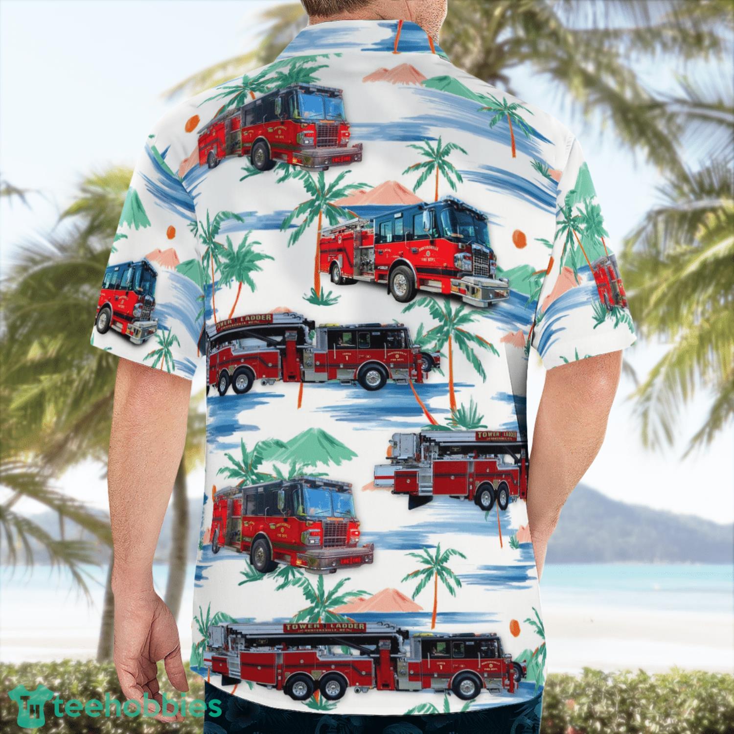 Huntersville Fire Department Beach Lover Aloha Summer Gift Hawaiian Shirt Product Photo 4 Huntersville Fire Department Beach Lover Aloha Summer Gift Hawaiian Shirt Product Photo 4