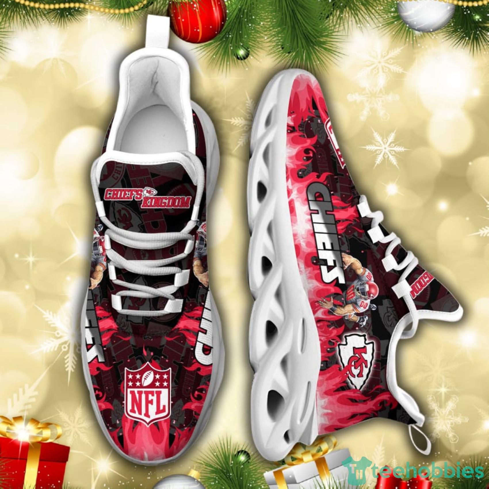 Kansas City Chiefs NFL Fire Flame And Mascot Print Max Soul Shoes For Men Women Product Photo 6