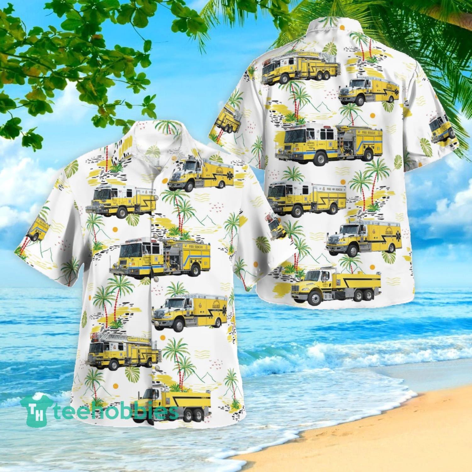 Kearney Fire Department Summer Beach Aloha Hawaiian Shirt Product Photo 1